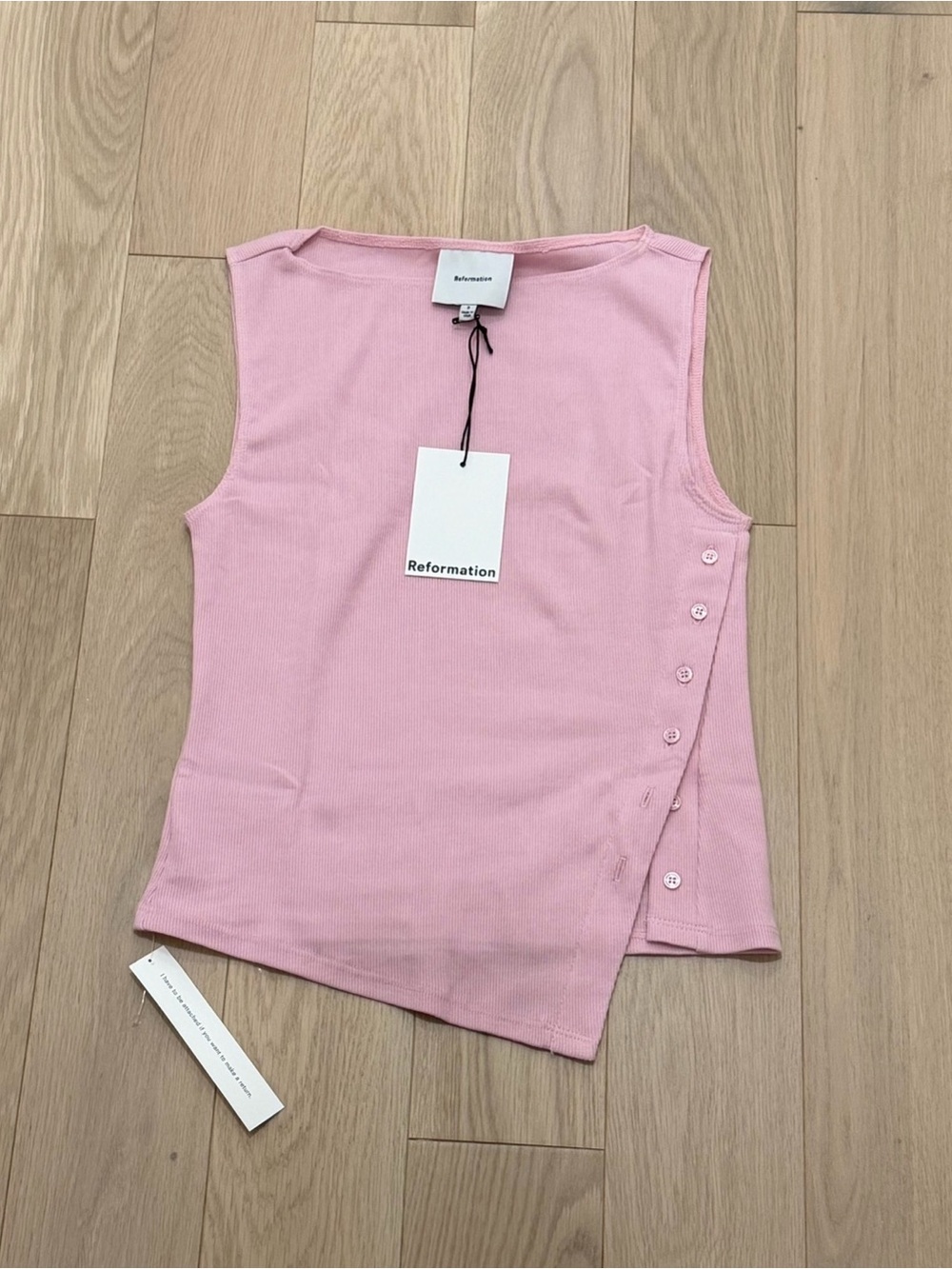 NWT Reformation Pink Hudson Knit Top